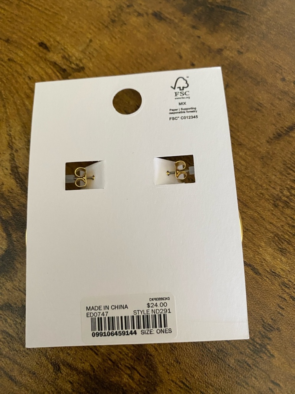 NWT MADEWELL Medium Hoop Earrings - Picture 5 of 5